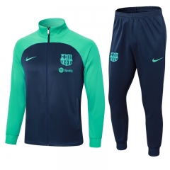 2024-2025 Barcelona Royal Blue&Green Thailand Soccer Jacket Uniform-411