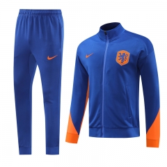 2024-2025 Netherlands Camouflage Blue Thailand Soccer Jacket Uniform-LH