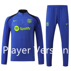 Player Version 2024-2025 Barcelona Camouflage Blue Thailand Soccer Tracksuit-4627