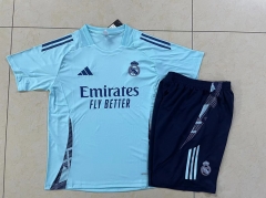 2024-2025 Real Madrid Light Green Short-Sleeve Thailand Soccer Tracksuit-815