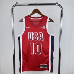 2024 Olympics USA Red #10 NBA Jersey-311