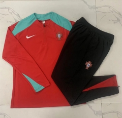 2024-2025 Portugal Red Thailand Soccer Tracksuit-815