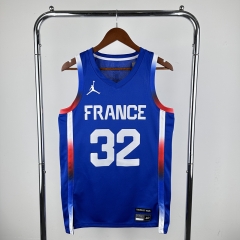 2024 Olympics French Blue #32 NBA Jersey-311