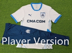 Player Version 2024-2025 Olympique de Marseille Home White Short-sleeved Thailand Soccer Tracksuit-815