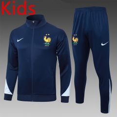 2024-2025 France Royal Blue Kids/Youth Soccer Jacket Uniform-815