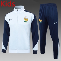 2024-2025 France Light Blue Kids/Youth Soccer Jacket Uniform-815