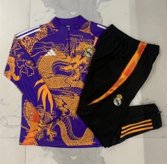 2024-2025 Real Madrid Purple Thailand Soccer Tracksuit-815