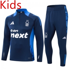 2024-2025 Nottingham Forest Royal Blue Kid-Youth Soccer Tracksuit -411