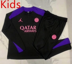 2024-2025 Jordan Paris SG Black Kids/Youth Soccer Tracksuit-815