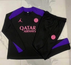 2024-2025 Jordan Paris SG Black Thailand Soccer Tracksuit -815