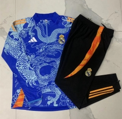 2024-2025 Real Madrid Light Blue Thailand Soccer Tracksuit-815