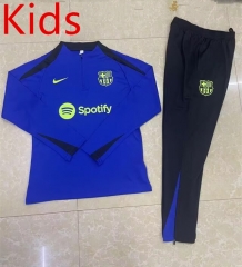 2024-2025 Barcelona Camouflage Blue Kid-Youth Soccer Tracksuit -411