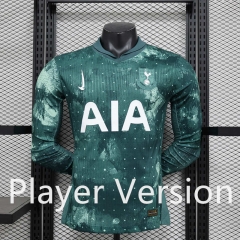 Player Version 2024-2025 Tottenham Hotspur 2nd Away Green LS Thailand Soccer Jersey AAA-888