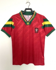 Retro Version 92-94 Portugal Home Red Thailand Soccer Jersey AAA-811