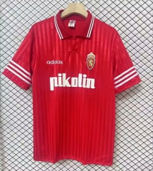 Retro Version 95-96 Real Zaragoza Away Red Thailand Soccer Jersey AAA-2044