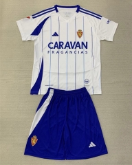 2024-2025 Real Zaragoza Home White Soccer Uniform-AY