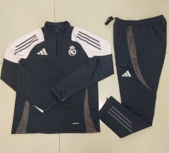 (S-3XL) 2024-2025 Real Madrid Dark Gray Thailand Soccer Tracksuit-GDP