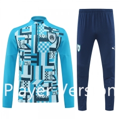 Player Version 2024-2025 Olympique de Marseille Laker Blue Thailand Soccer Tracksuit-4627