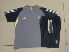 2024-2025 Atlético Mineiro Light Gray Short-Sleeve Thailand Soccer Tracksuit-815