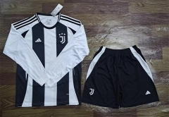 2024-2025 Juventus Home Black&White LS Soccer Uniform-709