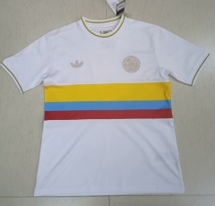 (S-4XL) 2024-2025 Anniversary Version Colombia White Thailand Soccer Jersey AAA-818