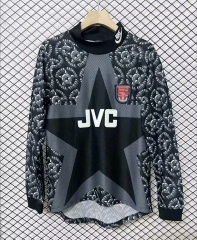 Retro Version 94-95 Arsenal Goalkeeper Black LS Thailand Soccer Jersey AAA-2044