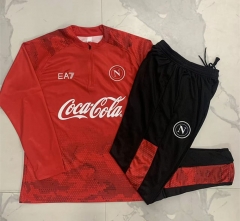 2024-2025 Napoli Ink Jet Red Thailand Soccer Tracksuit -815