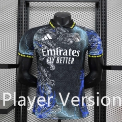 Player Version 2024-2025 Special Version Real Madrid Blue&Black&Gold Thailand Soccer Jersey AAA-888