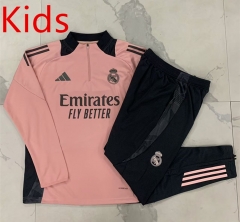 2024-2025 Real Madrid Pink Kids/Youth Soccer Tracksuit-815