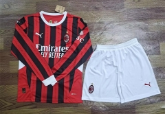 2024-2025 AC Milan Home Red&Black LS Soccer Uniform-709