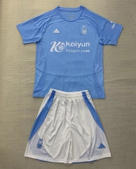 2024-2025 Nottingham Forest 2nd Away Blue Soccer Uniform-AY