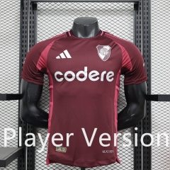 Player Version 2024-2025 River Plate Away Red Thailand Soccer Jersey AAA-888