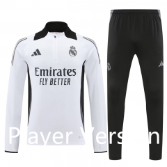 Player Version 2024-2025 Real Madrid White Thailand Soccer Tracksuit-4627