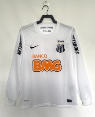 Retro Version 12-13 Santos Home White LS Thailand Soccer Jersey AAA-811