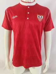 Retro Version 91-92 Sevilla Away Red Thailand Soccer Jersey AAA-503