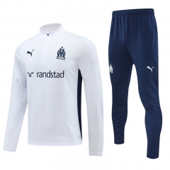 2024-2025 Olympique de Marseille White Thailand Soccer Tracksuit-4627