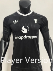 Player Version 2024-2025 Manchester United Black Thailand Soccer Jersey AAA-SJ