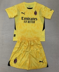 2024-2025 AC Milan Goalkeeper Yellow Soccer Uniform-AY