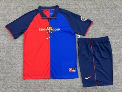 Retro Version 1899-1999 Barcelona Red&Blue Soccer Uniform-718