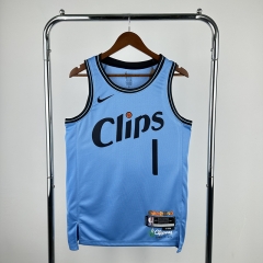 2025 City Version Los Angeles Clippers Blue #1 NBA Jersey-311