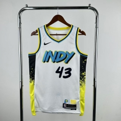 2024 City Version Indiana Pacers White #43 NBA Jersey-311