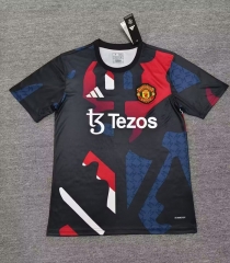 2024-2025 Manchester United Black Thailand Training Jersey AAA-9070