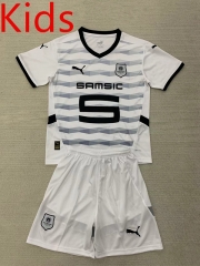 2024-2025 Stade Rennais Away White Kids/Youth Soccer Uniform-AY