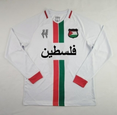 (S-4XL) 2024-2025 Palestine White LS Thailand Soccer Jersey AAA-2038