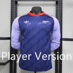 Player Version 2024-2025 Retro Version Arsenal purple LS Thailand Soccer Jersey AAA-888