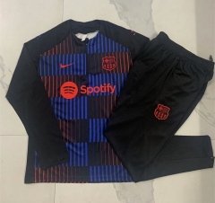 2024-2025 Barcelona Black Thailand Soccer Tracksuit-815