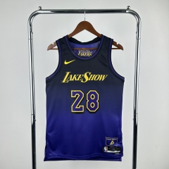 2025 City Edition Los Angeles Lakers Blue&Purple #28 NBA Jersey-311