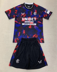 2024-2025 Rangers 2nd Away Blue&Red Soccer Uniform-AY