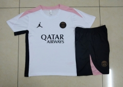 2024-2025 Jordan Paris SG White Short-Sleeve Thailand Soccer Tracksuit-815