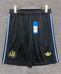 2024-2025 Commemorative Edition Argentina Black Thailand Soccer Shorts-2886